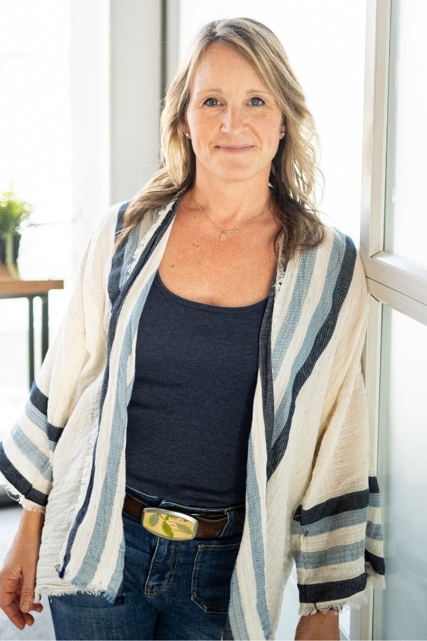 Nichole Hirsch Kuechle wearing blue