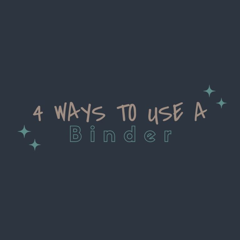 four ways to use a binder
