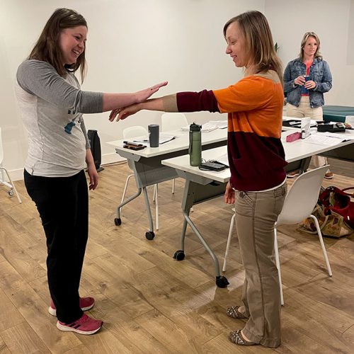 Muscle Testing Workshop Attendees Practicing Muscle Testing